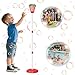 Bubble Machine for Kids, Garden Lamp Bubble Toy with Colorful Lighting and Music for Toddlers, Rechargable Bubbles Blower Maker Outdoor Toys for Christmas Birthday Wedding Party (Red)