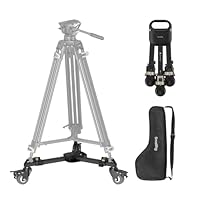 SMALLRIG Quick-Lock-Fotografie-Stativwagen für schwere Beanspruchung, robust mit 3-Zoll-Gummirädern, verstellbaren Beinen, Griff und Tragetasche, Stativräder zum Filmen und Fotografieren – 5020