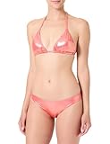 Haute pression Conjunto de Bikini de Tela Metalizada, Coral, XS