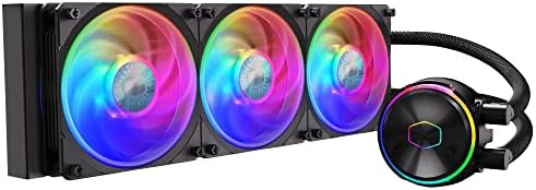 Cooler Master MasterLiquid ML360 Illusion CPU Liquid Cooler - AIO Water Cooling System, 3rd Gen Pump, 3 x 120mm ARGB Halo Fans, 360mm Radiator, ARGB Controller Included - AMD and Intel Compatible