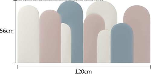 Miniatura 10 de Paneles de pared tapizados, Cabecera para despegar y pegar, acolchado de pared 3D anticolisión, papel tapiz recubierto de cuero extraíble con cojín
