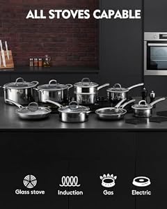 SNOWCLAD Pots and Pans Set Non Stick | Stainless Steel Kitchen Cookware — photo 4 of 6