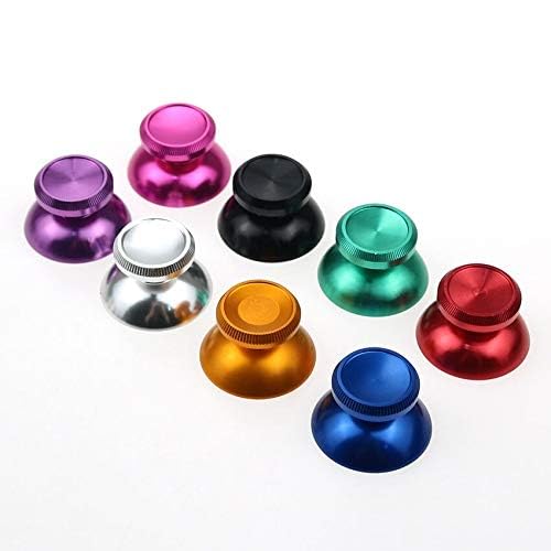 Image of 2pcs Aluminum Metal 3D Analog Joystick Stick Grip Cap Thumbstick Replacement Repair for Xbox 360 Xbox360 Controller (Red)