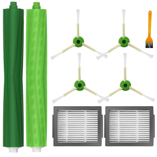 Replacement Parts for iRobot Roomba i6, i6+, i3, i3+, i4, i4+, i7, i7+, i8, i8+, j7, j7+, E5, E6 Robot Vacuums, 1 Set Roller Brush 2 Filter 4 Side Brush, Accessories Kit Repair Spare Attachments