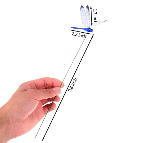 Datingday 12 Pack 3D Garden Dragonfly Stakes With Sticks Dragonfly Planter Miniature Fairy Garden Decoration,Small #TOP6