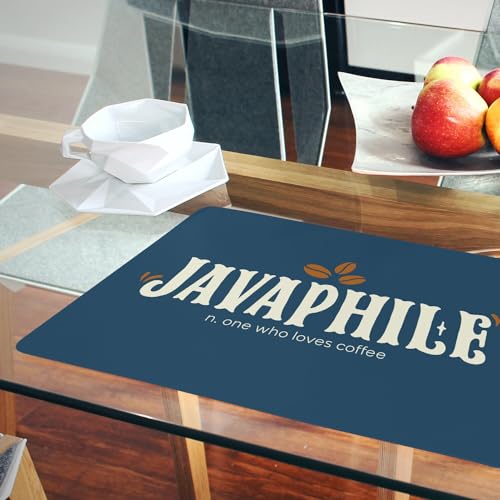 Sets de table souples bleu dessous en liège grand format Javaphile napperons rectangulaires