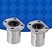 Linear Motion Ball Bearing Ellipse Flange Kit High Performance Precision Smooth Gliding for Industrial Machinery CNC Equipment Guide Rods Bearing Steel Material 2Pcs Set 25mm 40mm