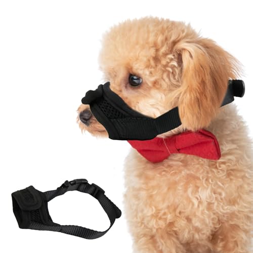 Anti Morsure Muselière Dog Muzzle, Musoliaire Petit Chien Nylon Legere Souple Museliere Réglable Anti Aboiement Intoxication Chiens pour Teddy Bear Shih Tzu...