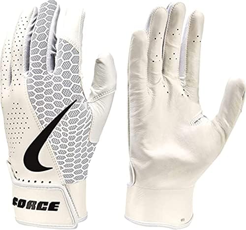 Nike Force Edge Baseball Batting Gloves – Men’s – White (1 Pair)