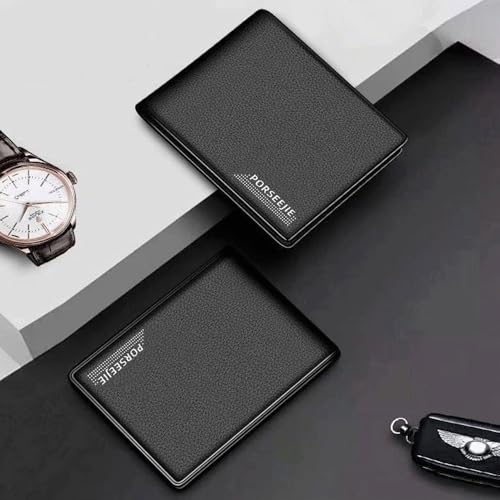 Short Male Wallet PU Portable Coin Purse Classic Card Holder(coffee)4