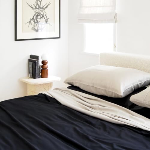 Olara Bamboo Sheet Set | 100% Organic Bamboo Fabric, Silky-Soft and Cooling Bed Sheets Set | King Size 4-Piece Set: 1x Flat Sheet, 1x Fitted Sheet & 2X Pillowcases