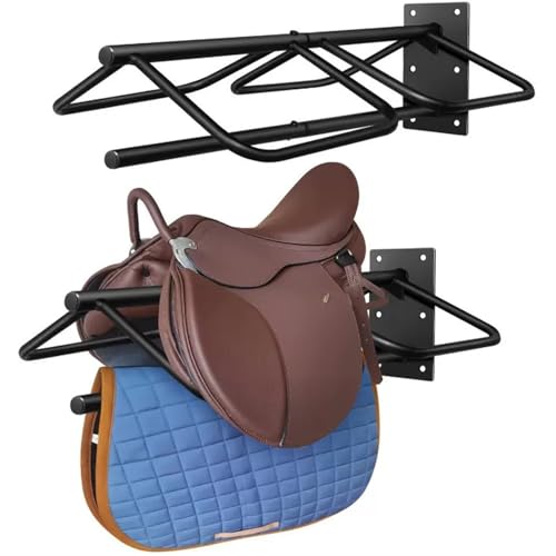 Support de selle mural pour éviter les plis sur votre tapis de selle en sellerie