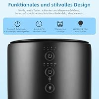 Slevoo Luftreiniger für Zuhause, Tierhaarallergie, 3-in-1 HEPA Filter, CADR 200m³/h, Schlafmodus, gegen Tierhaare, Rauch & Gerüche, energiesparend, 03 Pro Max – Ansicht 6