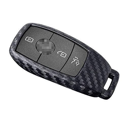 Ceyes Car Key Fob Cover Remote/Smart Key Cover Carbon Fiber Texture Key Cover Shell Skin for Mercedes Benz E-Class E200 E300 E400 E43 E63 S-Class S450 S560 S63/S65 AMG W213 W205 2 3 4 Buttons