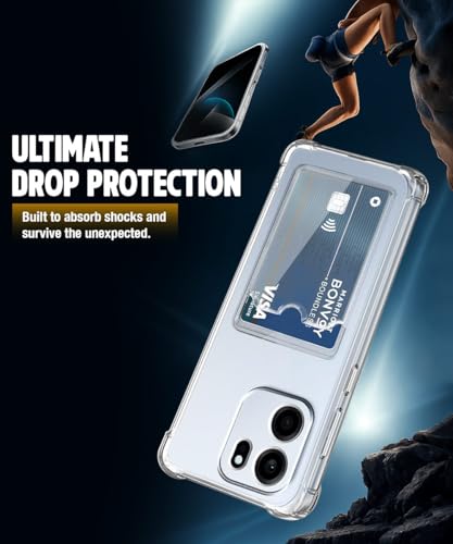 Image of WOW IMAGINE Transparent Back Case for 1+ OnePlus Nord CE 6 5G | Flexible Slim Card Pockets Wallet | 360 Camera Protection TPU | Soft Silicone Mobile Cover - Transparent