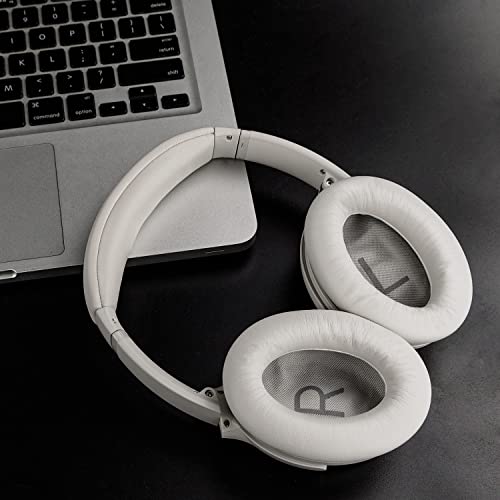 Image of SOULWIT Earpads Replacement for Bose QuietComfort 45 (QC45) /QuietComfort SE (QC SE) /New Quiet Comfort Wireless Over-Ear Headphones, Ear Pads Cushions with Softer Protein Leather - White Smoke