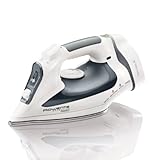 Rowenta DW2090 Effective Comfort 1500-Watt Cord Reel Steam Iron Stainless Steel Soleplate with Auto-Off, 300-Hole, Gray