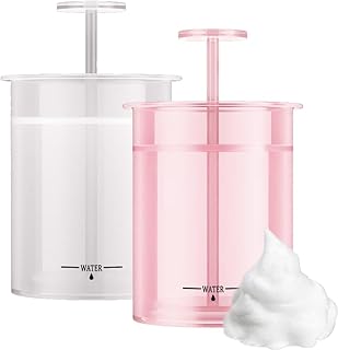 KOVCOAP Foam Maker for Face Wash, Face Wash Foamer, Cleanser Foam Maker, Marshmallow Whip Maker Skin Care, Deep Skincare Cleaner Tools for Travel Household 2 Pieces(Pink and White)