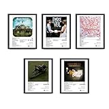 OTE URHE Pierce The Veil Poster Limited Edition HD Bedroom Music Album Cover Decor Art Posters (Set of 5,8x10inch,Unframed)