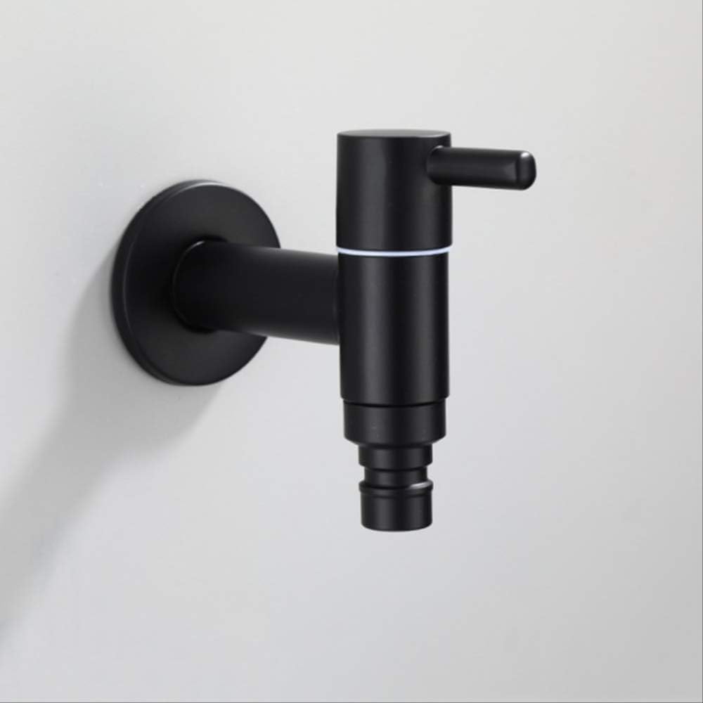 304 Stainless Steel Mate Black Color Finished Washing Machine Outdoor Garden Faucet Tap Water Bibcock C