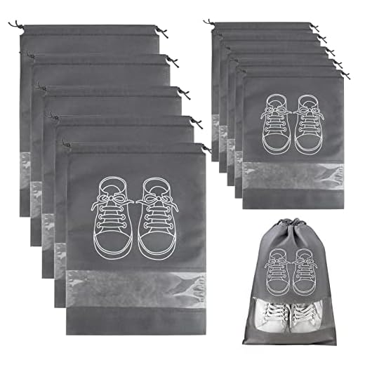 Bolsa para Zapatos de Viaje Gris, 10 Piezas Bolsa Zapatos Portátil con Cordón, para Almacenamiento Diaria Deportivos Sandalias Zapatos Infantiles Uso de no Tejidas Bolsa Viaje Accesorios