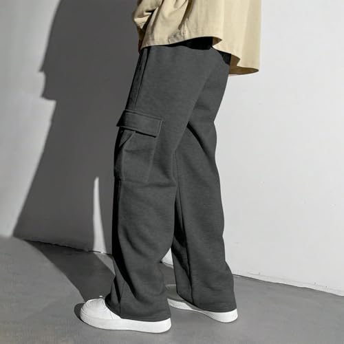 Pantalon de survêtement garçon cargo ample gris foncé 5-6 ans - 3