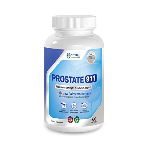 Prostate 911 Plant-Based Urinary Prostate Supplement -Saw Palmetto Support Prostate Function (60 Capsules)