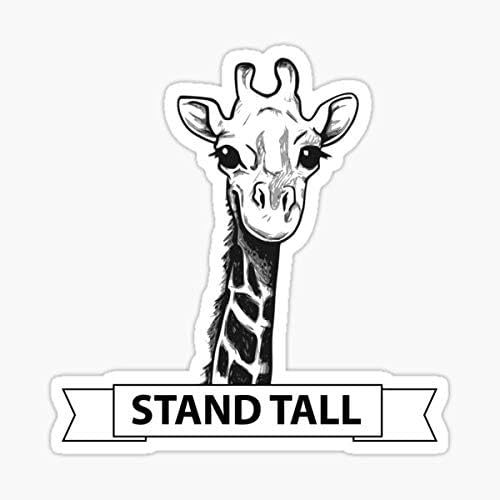 Calcomanía motivacional de jirafa  Adhesivo de pie alto  Adhesivo gráfico  Auto, pared, laptop, celda, camión adhesivo para ventanas, coches,