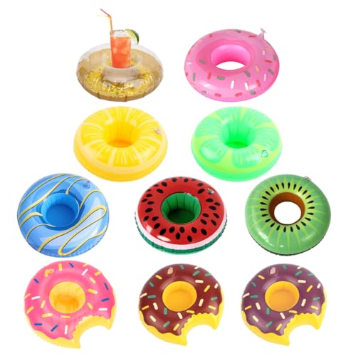 EIHI 10 Pièces Plateau Flottant Piscine, Accessoires Piscine, Porte gobelet Piscine