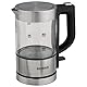 SEVERIN Mini Glas Wasserkocher 0,5 L, leistungsstark und kompakt in hochwertigem Design, elektrischer Wasserkocher mit Kalkfilter, Edelstahl/schwarz, WK 3472