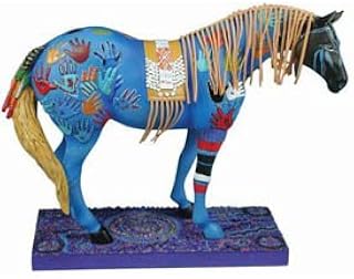 The Trail of Painted Ponies Blue Medicine Figurine - Retired