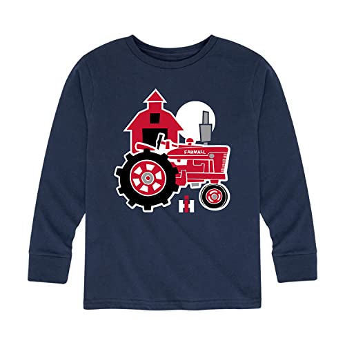 Country Casuals Farmall - Tractor and Barn - Toddler Long Sleeve Graphic T-Shirt