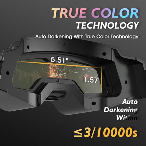 TOOLIOM Auto Darkening Welding Goggles