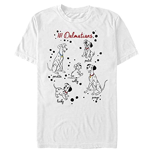 T-shirt homme Disney Nom des Chiots en coton col rond noir