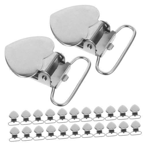 Beaupretty 30 Piezas Pinza De Pato Cama Sábana Equipado Corazón Abrazadera Lecho Sujetadores Conformado Pinzas para La Ropa Clips De Camisa Clips De Cierre De Vestuario Acero Inoxidable