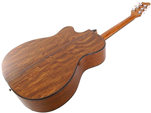 Ozark Guitare folk Pan coupé OM Koa laminé/en cèdre massif - Les Beatles, Paul McCartney, John Lennon, RIngo Starr, George Harrison Ozark Guitare folk Pan coupé OM Koa laminé/en cèdre massif – Image 5