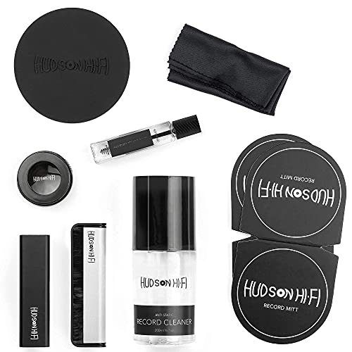 Hudson Hi-Fi Turntable Cartridge Stylus Alignment Protractor Kit Bundled With Vinyl Record Cleaning Kit #TOP1