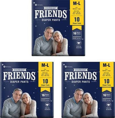 FRIENDS Overnight Pant Type - M (30 Pieces) (B0BG4HWJDG) Amazon Price History, Amazon Price Tracker