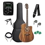 Kit Violão Elétrico Hofma Hmf280 Stnt Folk Capa Acessórios