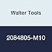 Walter Tools 2084805-M10 AMB HSS Automatic Nut Tap, TIN Finish, 8 mm Shank Diameter, 1.5 mm Thread Length, 36 mm Cutting Length, 271 mm Overall Length, M10 Cutting Diameter