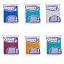 Sapphy, turquoise, ruby, emerald, amber, white
