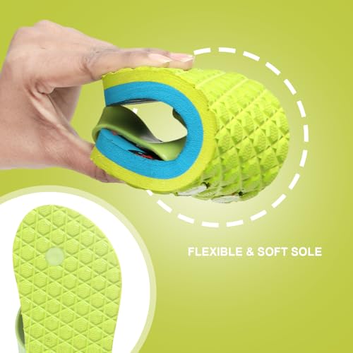 Image of Durable Kids' Flip-Flops with Anti-Slip Sole with joyful print| Comfortable Summer Sandals- perfect outing or daily use & beach days | easy to clean with damp clothes| open toe support