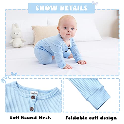 Newborn Baby Boy Girl One Piece Romper Jumpsuit Solid Ribbed Baby Boy Clothes Onesies Outfits2