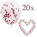 Produktbild 20 Konfetti Ballons Rot Herz Konfetti Luftballons Romantisch Deko, Dekoration für Romantische Atmosphäre, Heiratsantrag, Valentinstag Deko und Hochzeit