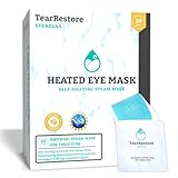TearRestore EyeRelax Heated Eye Mask for Dry Eye & Stye Relief, Self-Heating Warm Compress with Moist Heat, Mint-Infused Steam Mask for Dry Eyes, Blepharitis Relief & Overnight Comfort (30 Count)