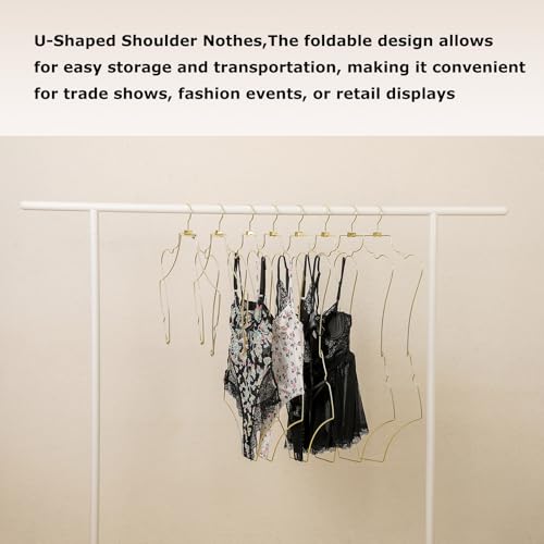 Goldener Metall-Kleiderbügel, zusammenklappbar, für die Aufbewahrung von Damen-Bikinis, Badeanzug, Display