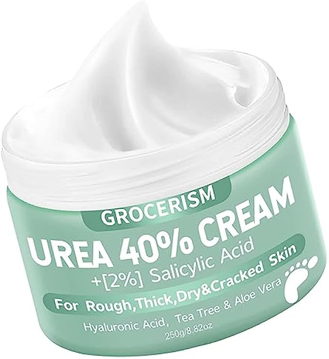 Urea Cream 40 Percent For Feet Plus 2% Salicylic Acid 8.82 oz || Foot Cream and Hand Cream Maximum Strength with Hyaluronic Acid, Tea Tree,and Aloe Vera for Deep Moisturizes, Callus Remover and Soften