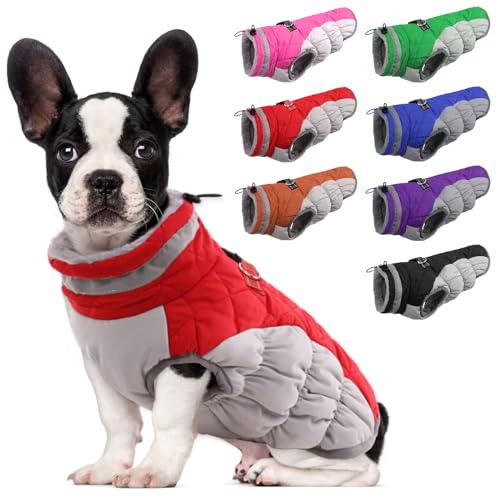 Image of Lelepet Dog Coat Warm Dog Winter Coat Waterproof Dogs Jacket with Harness