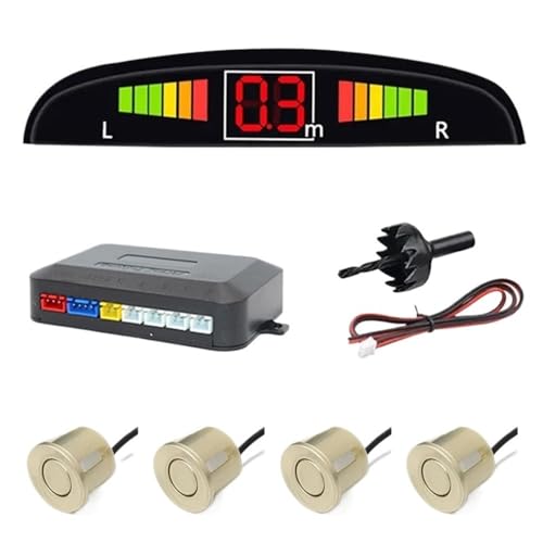 Capteur de stationnement PDC avec radar de recul LED 4 capteurs 22mm pour voiture
