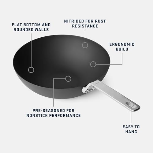 Image of YETI Carbon Steel Skillet 12 inch - Pre-Seasoned Nonstick, Rust-Resistant, Use on Stovetop, Oven, Grill, or Campfire
